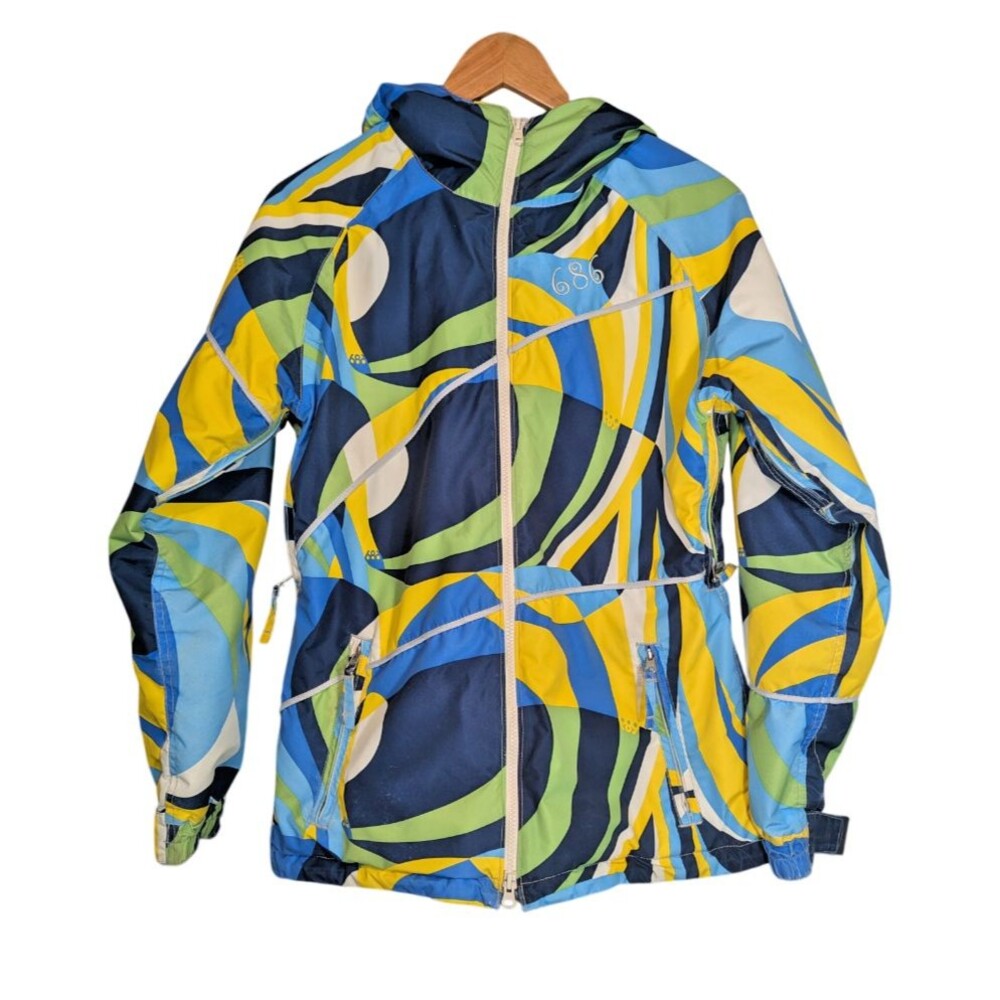 686 Ski Snowboard Jacket Womens S Black InfiDry Insulated Hooded Winter Coat